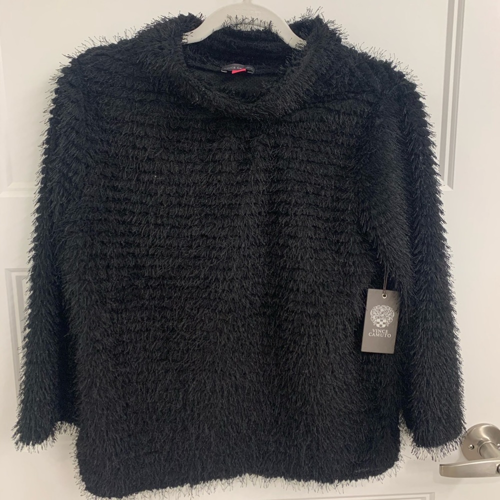 Vince Camuto 3/4 sleeve Ofelia Fuzzy Knit Top